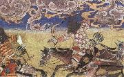 unknow artist Details of The Hero Faramurz scatters the troops of the king of Kabul China oil painting reproduction